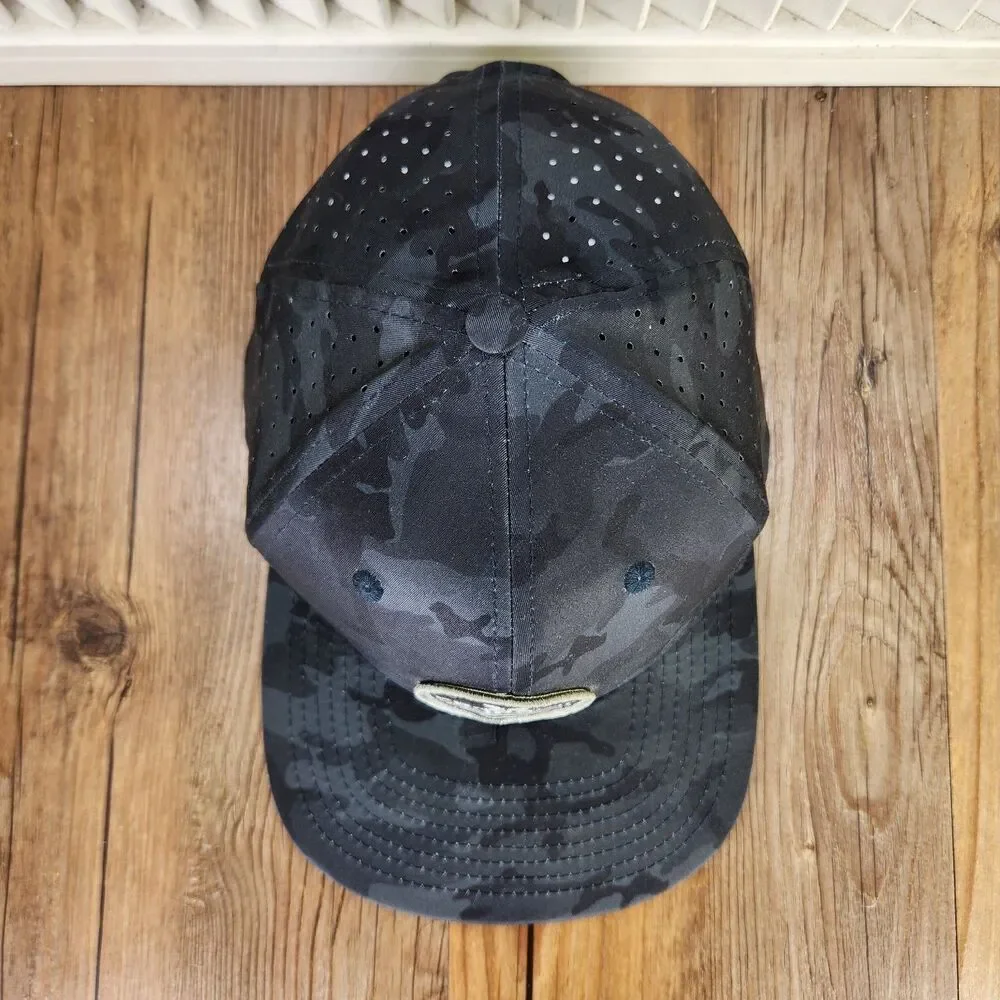 Xyngular Camo Snapback Hat Cap Black Gray Perforated Performance Outdoor Sports